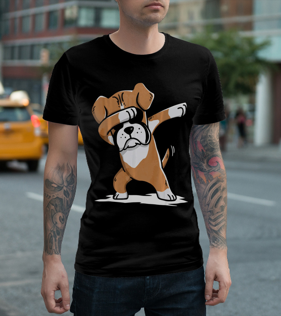 Boxer Dog Dabbing Dab Move Funny Canine Dance T-Shirt