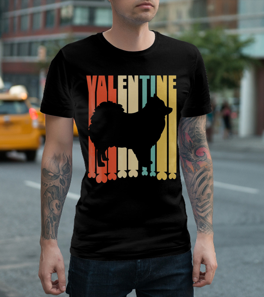 Pomeranian Heart Valentine Vintage T-Shirt