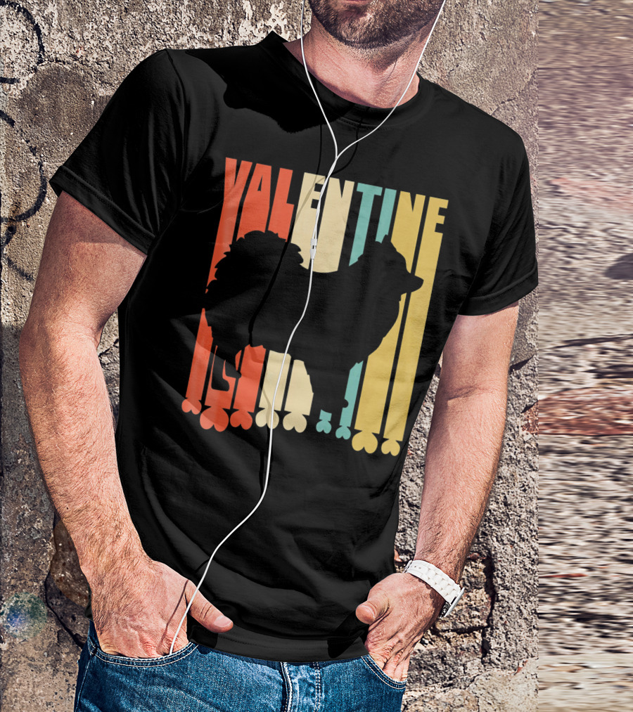 Pomeranian Heart Valentine Vintage T-Shirt
