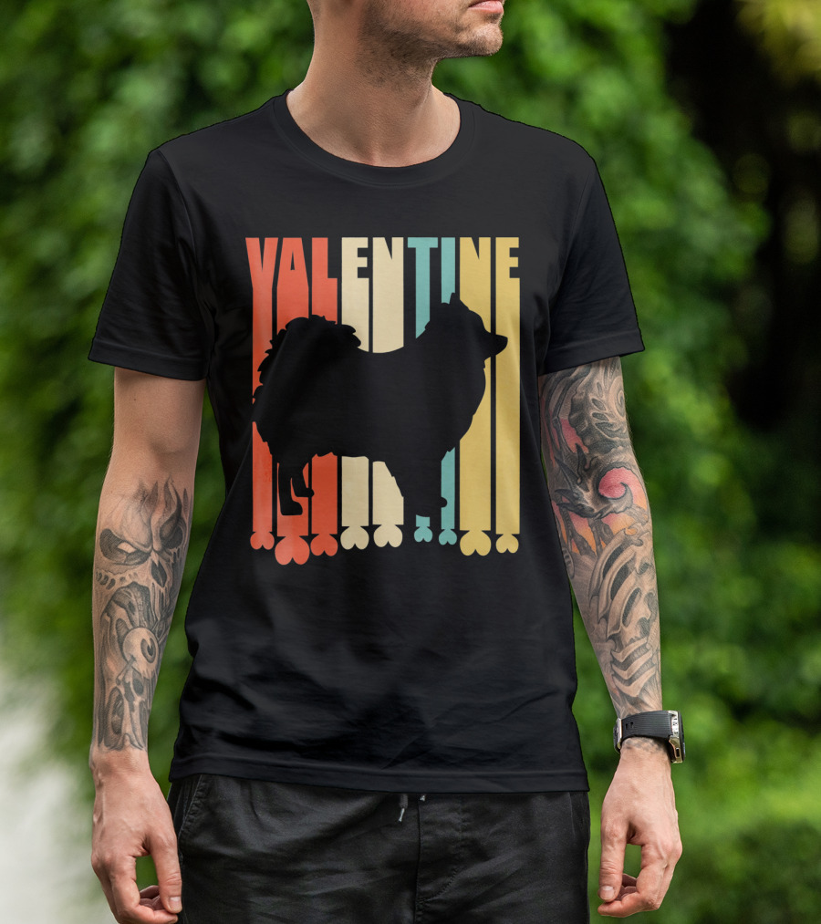 Pomeranian Heart Valentine Vintage T-Shirt