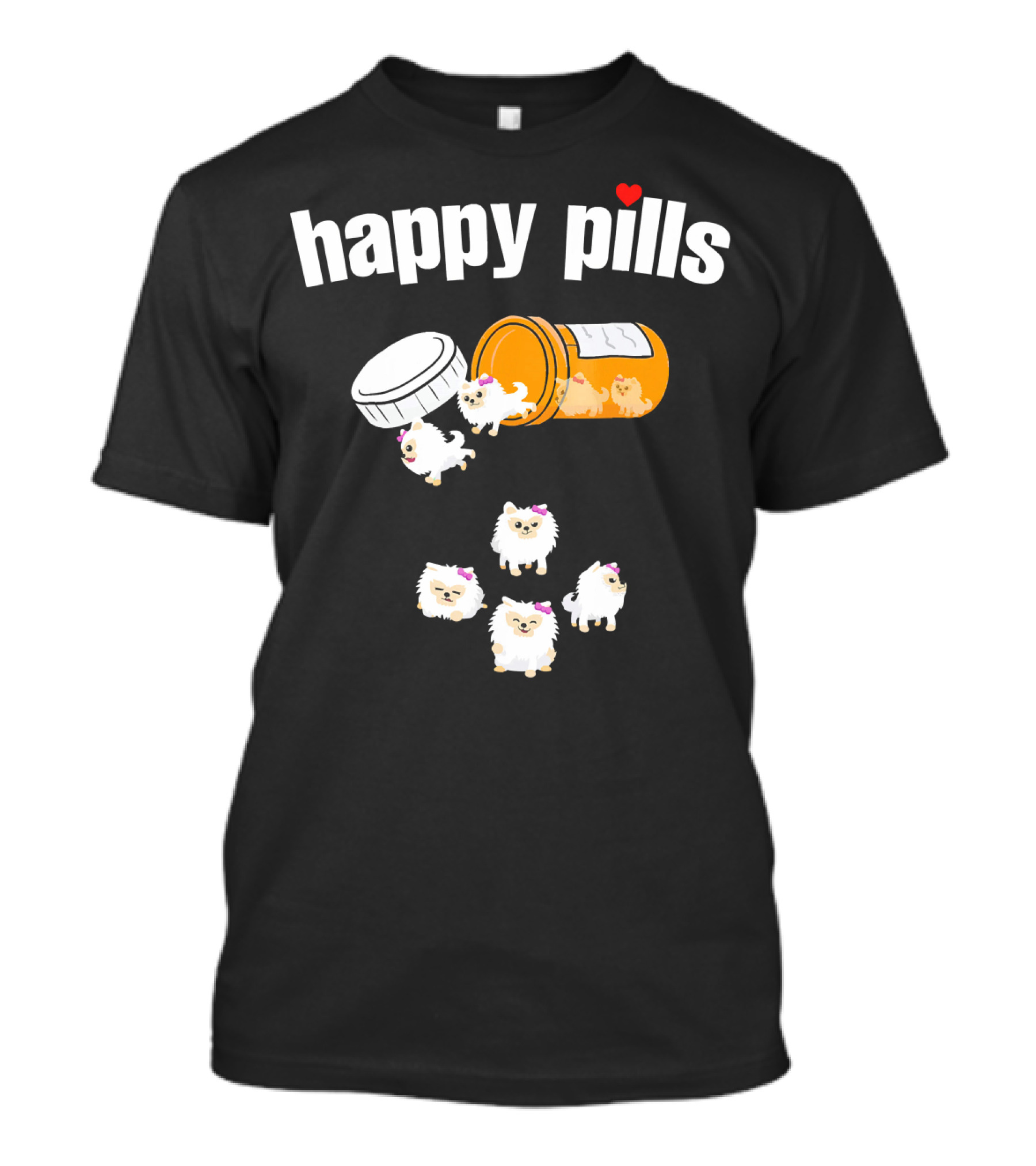 Happy Pills Pomeranian Puppies T-Shirt