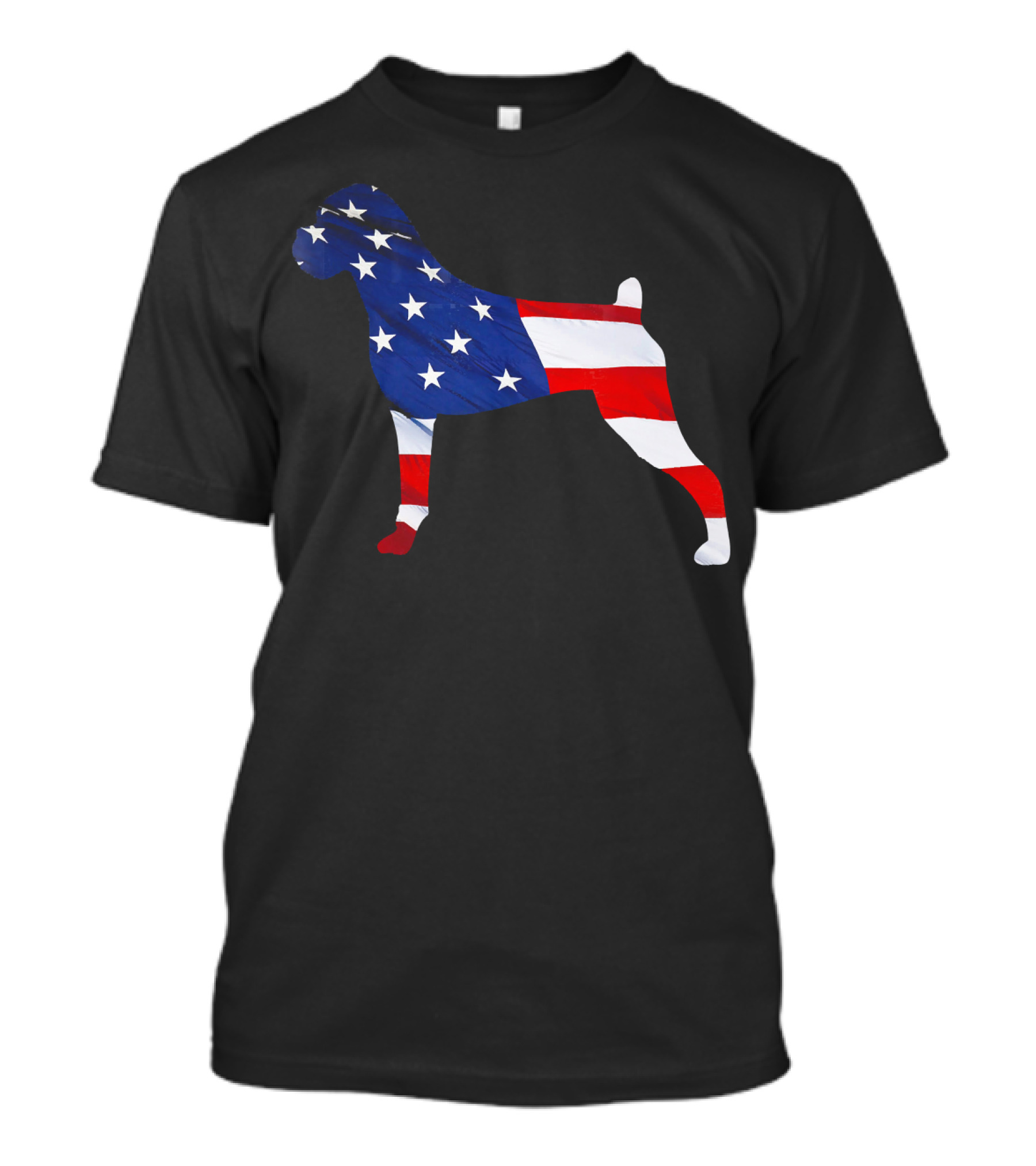 American Flag Boxer Dog T-Shirt