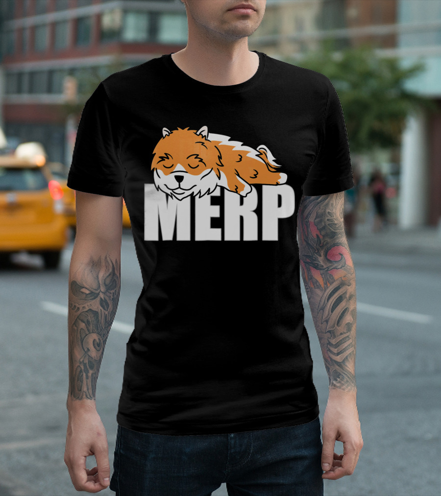 Pomeranian Merp Meme Dog Internet Humor T-Shirt
