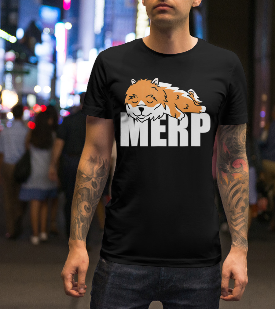 Pomeranian Merp Meme Dog Internet Humor T-Shirt