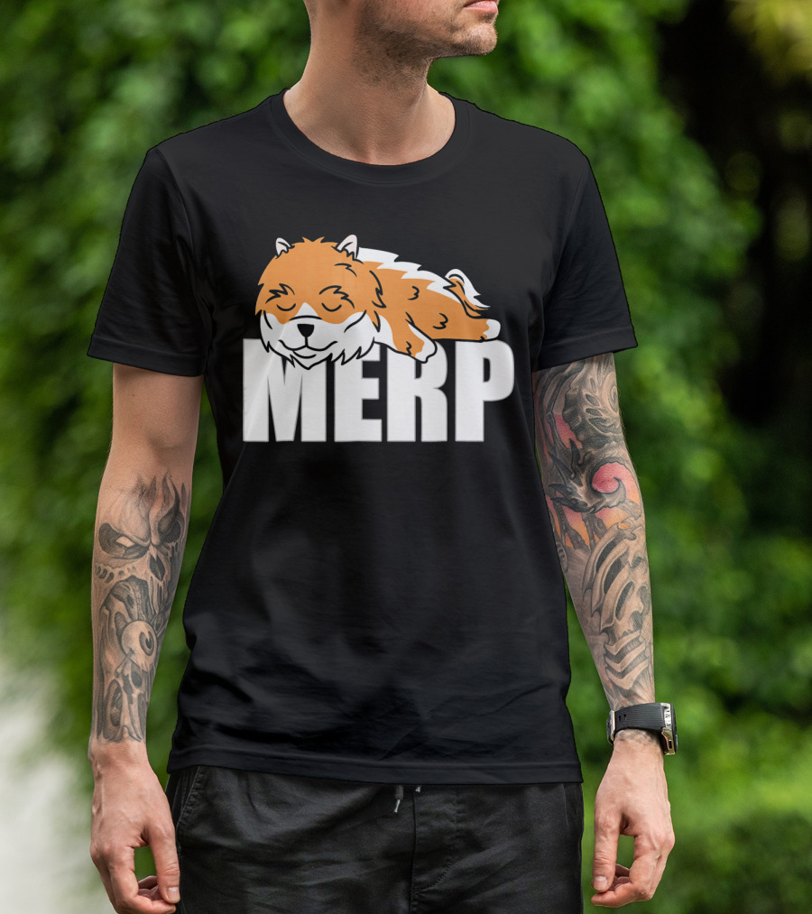 Pomeranian Merp Meme Dog Internet Humor T-Shirt