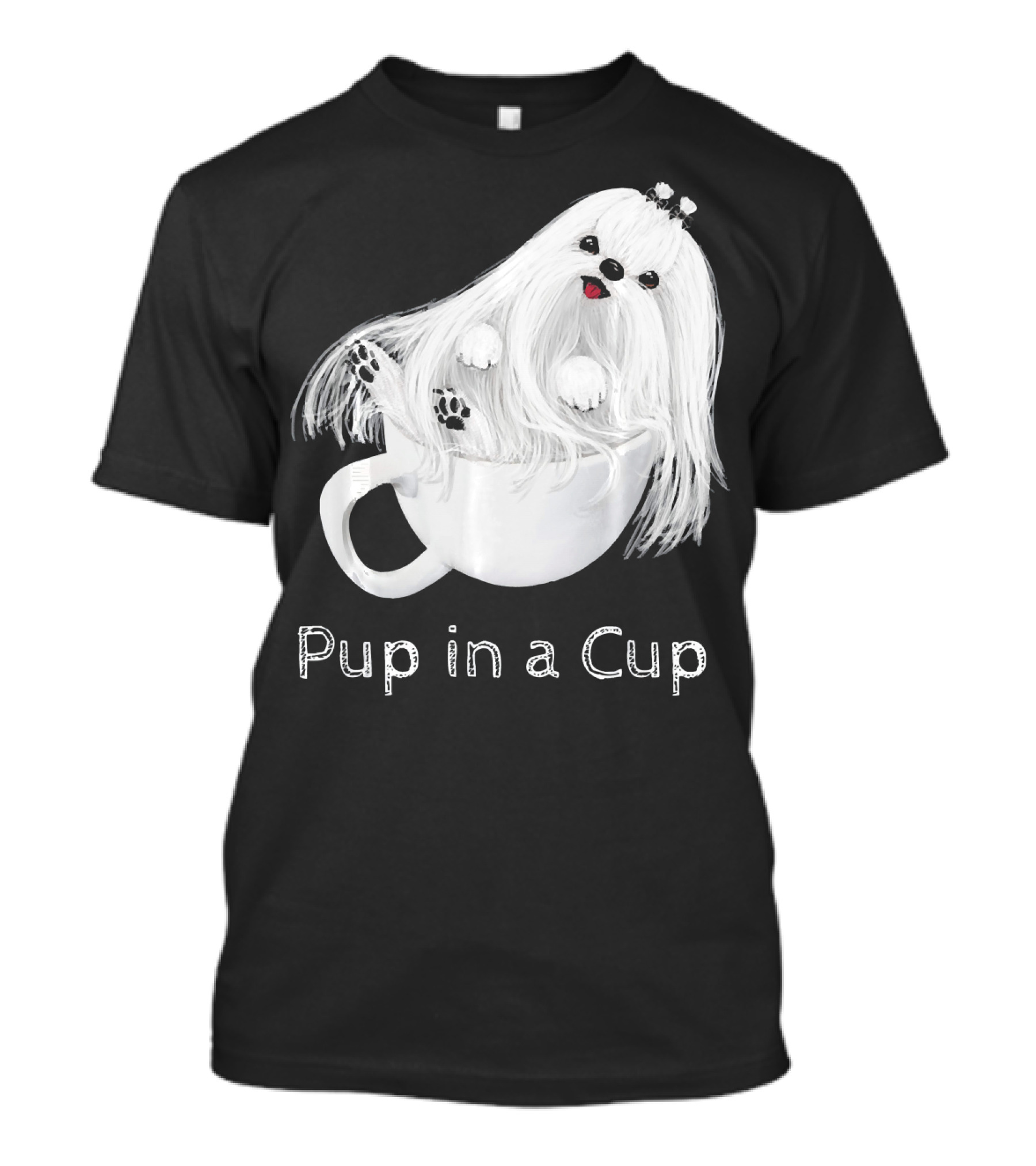 Pup In A Cup Maltese Puppy In A Teacup T-Shirt