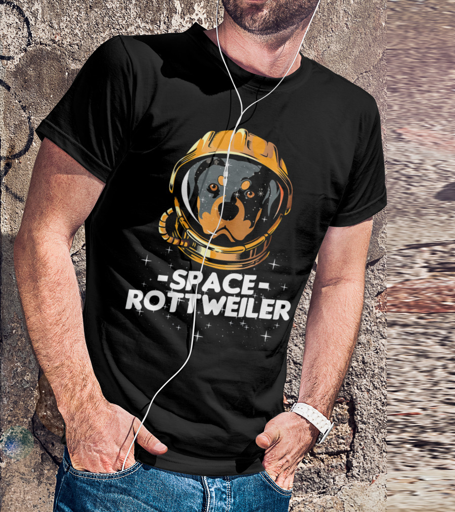 Space Rottweiler Outer Space Suit Canine Adventure T-Shirt