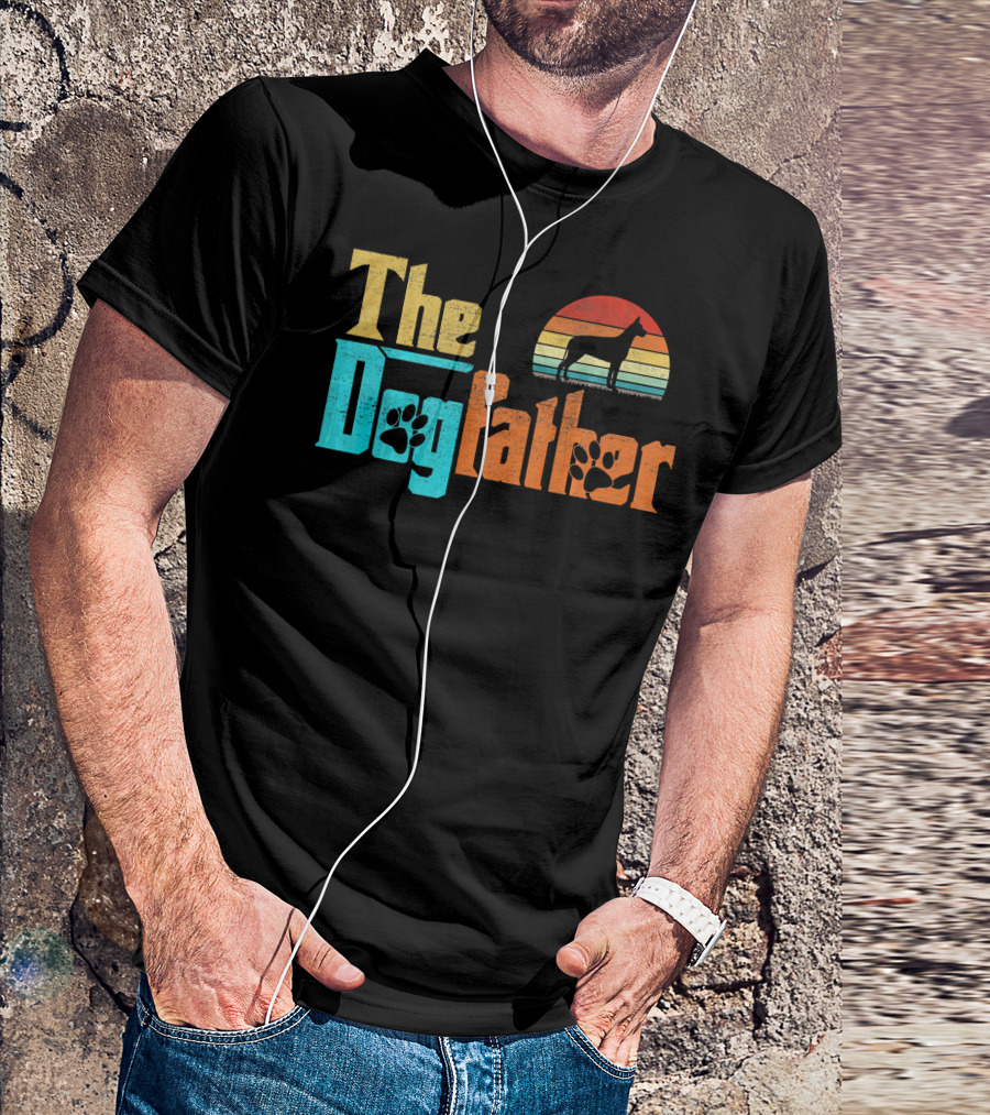 The Dogfather Great Dane Vintage Fun T-Shirt