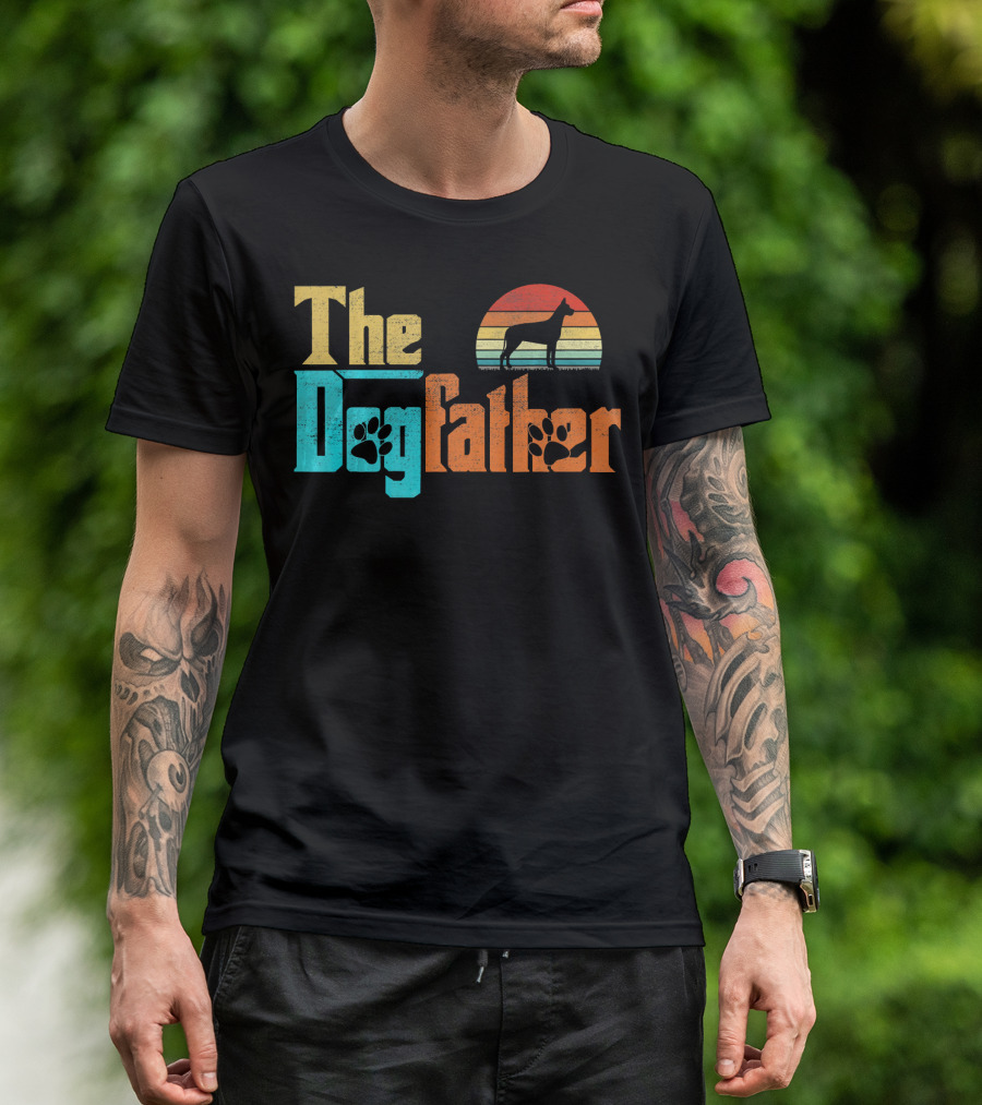 The Dogfather Great Dane Vintage Fun T-Shirt