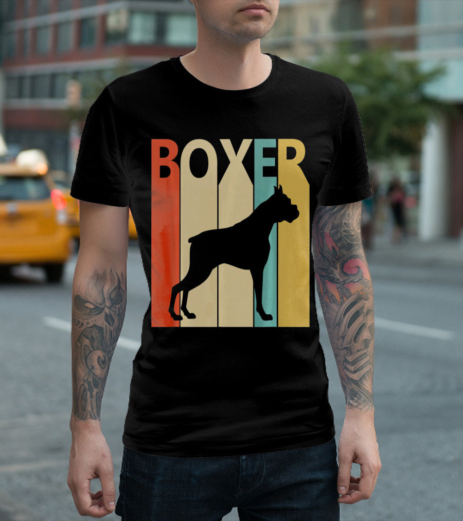 Boxer Dog Dad Vintage Boxer T-Shirt