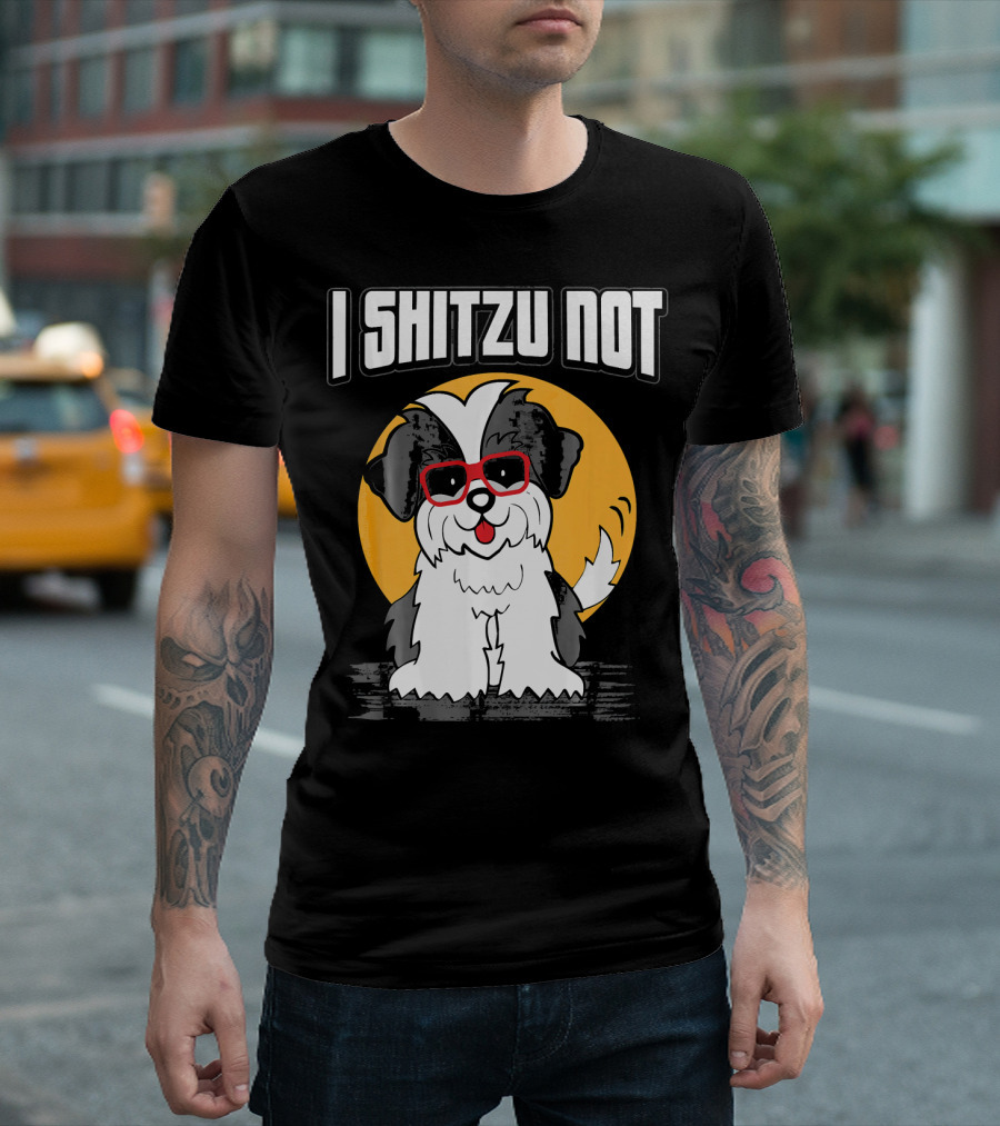 I Shitzu Not Shih Tzu with Red Sunglasses T-Shirt