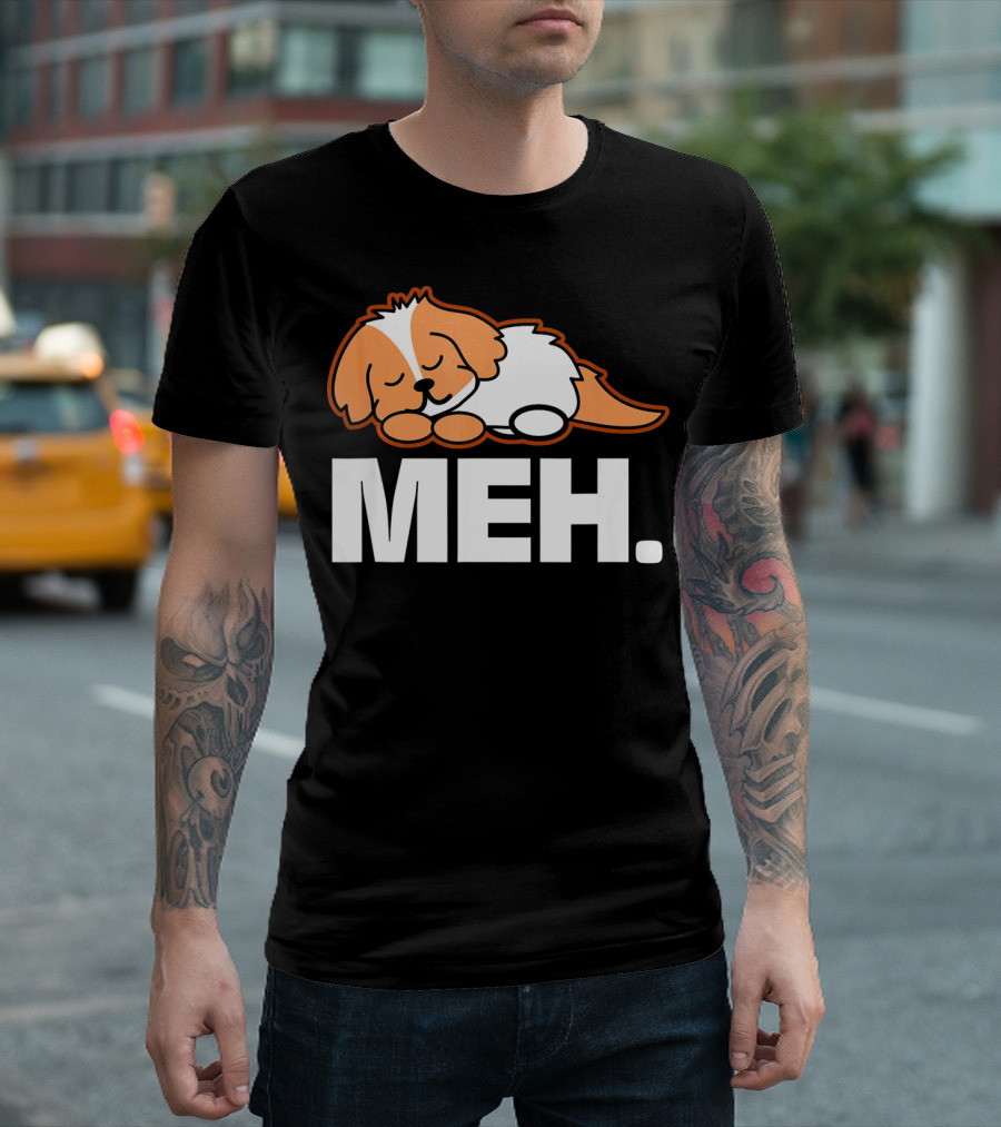 Shih Tzu Dog Meh Animal Pet Owner Meme T-Shirt