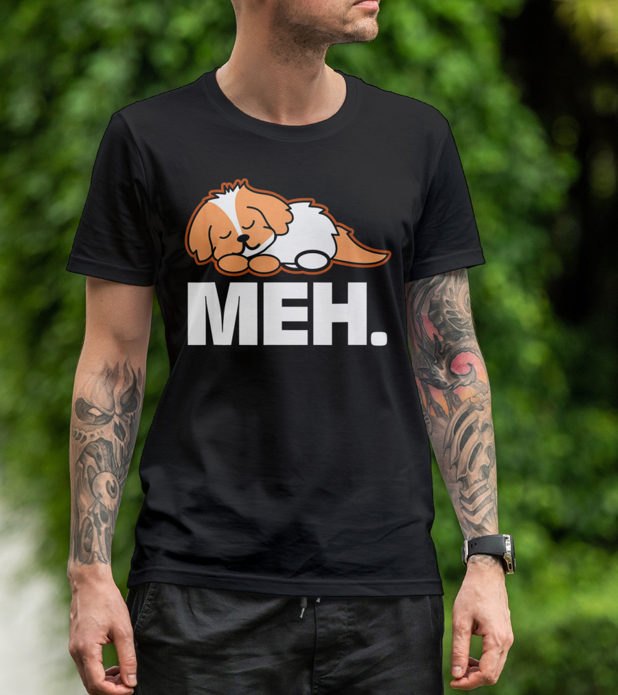 Shih Tzu Dog Meh Animal Pet Owner Meme T-Shirt