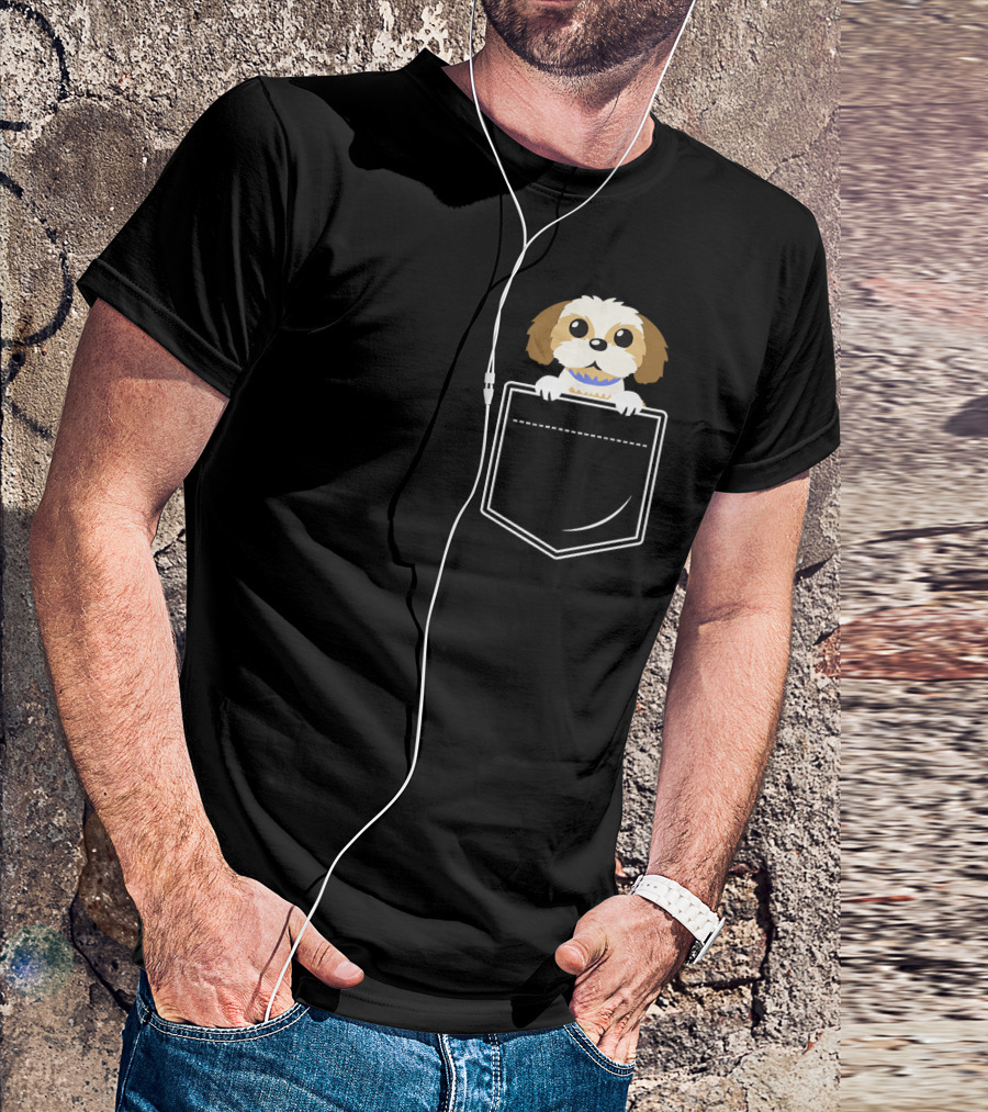 Shih Tzu In Pocket Tees Shih Tzu Pocket Pooch T-Shirt