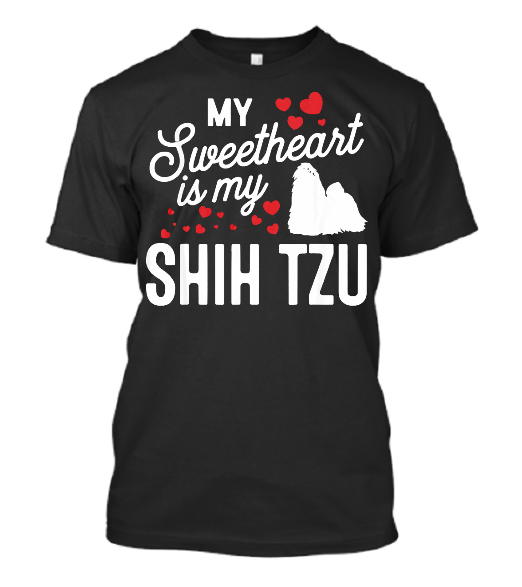 My Sweetheart Is My Shih Tzu Valentine Hearts T-Shirt