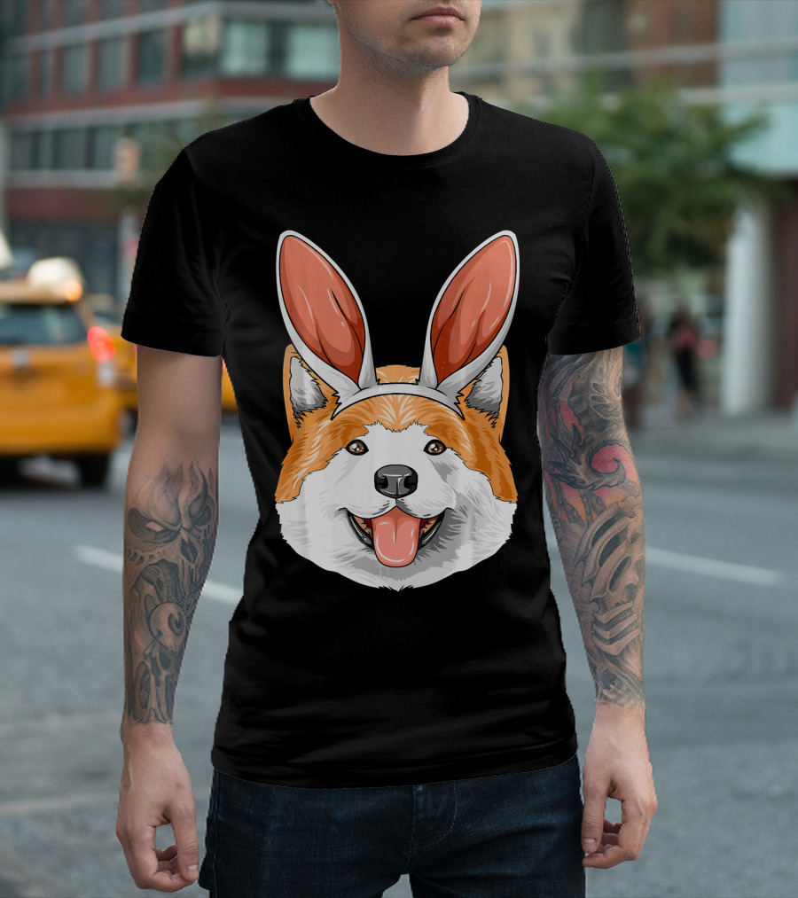 Akita Bunny Ears Easter Akita Dog T-Shirt