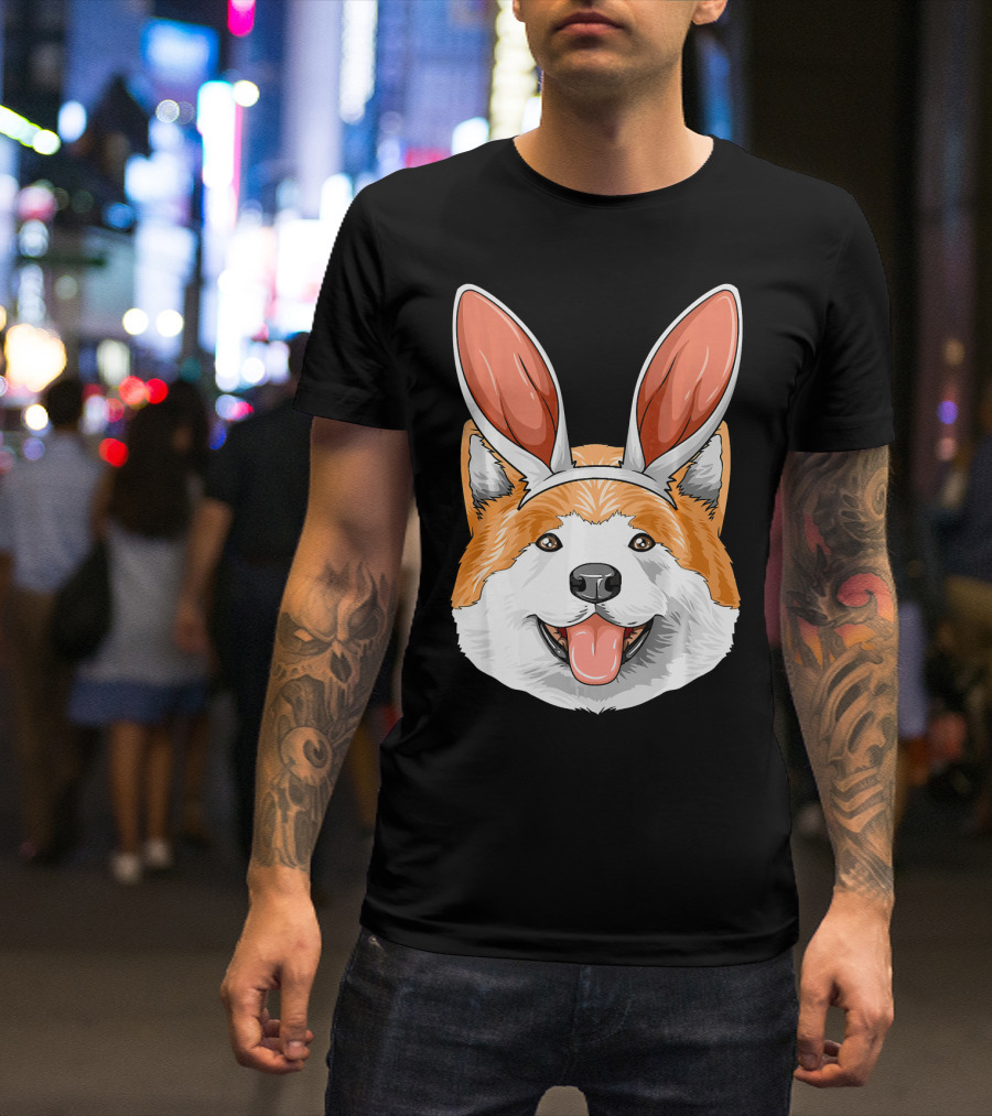 Akita Bunny Ears Easter Akita Dog T-Shirt