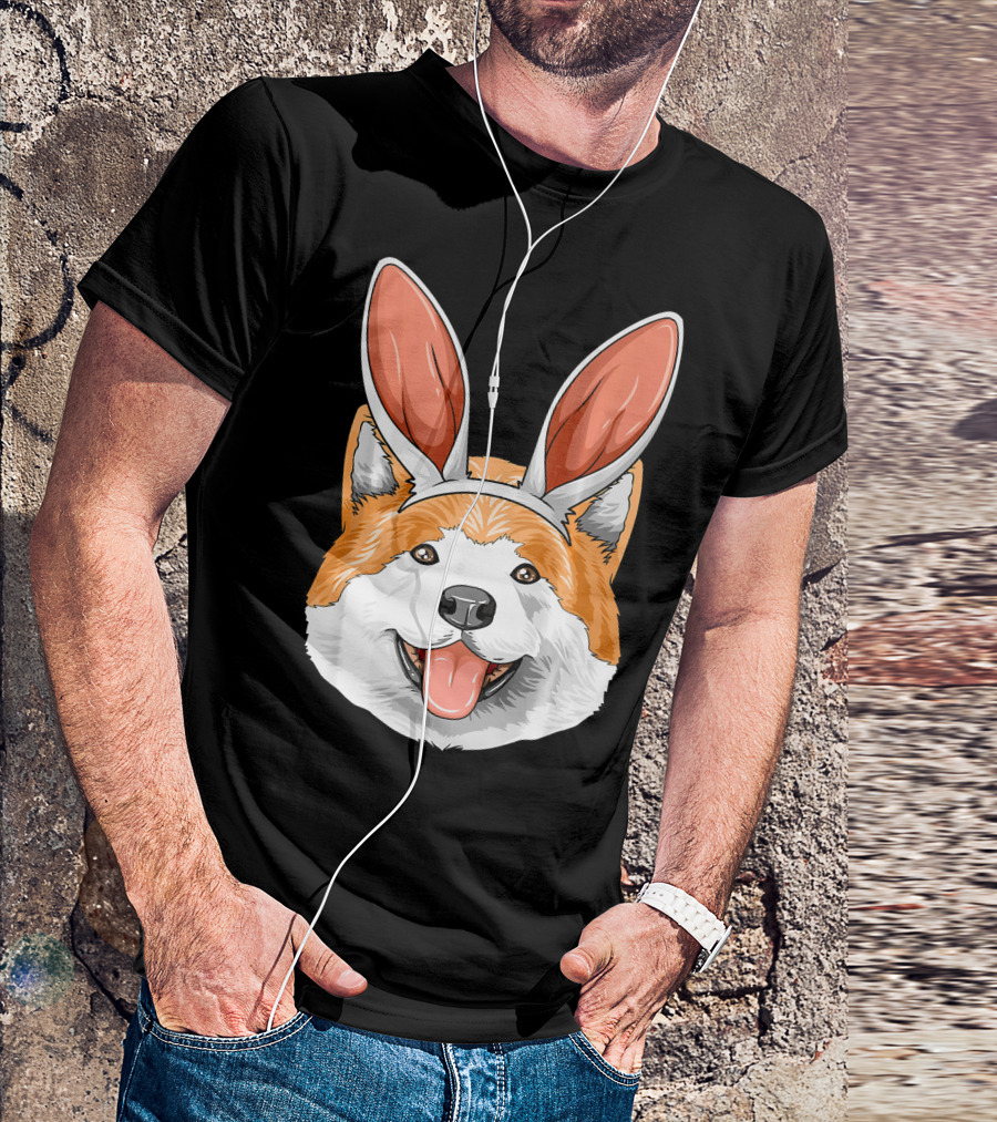 Akita Bunny Ears Easter Akita Dog T-Shirt