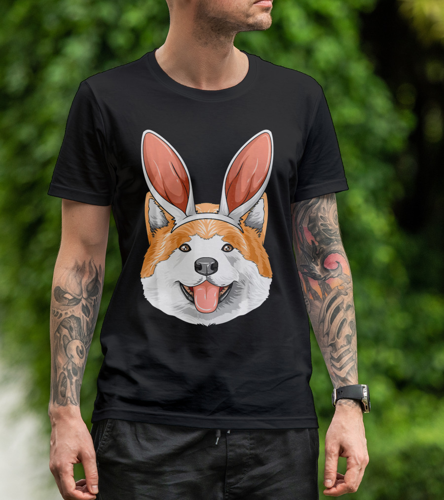 Akita Bunny Ears Easter Akita Dog T-Shirt