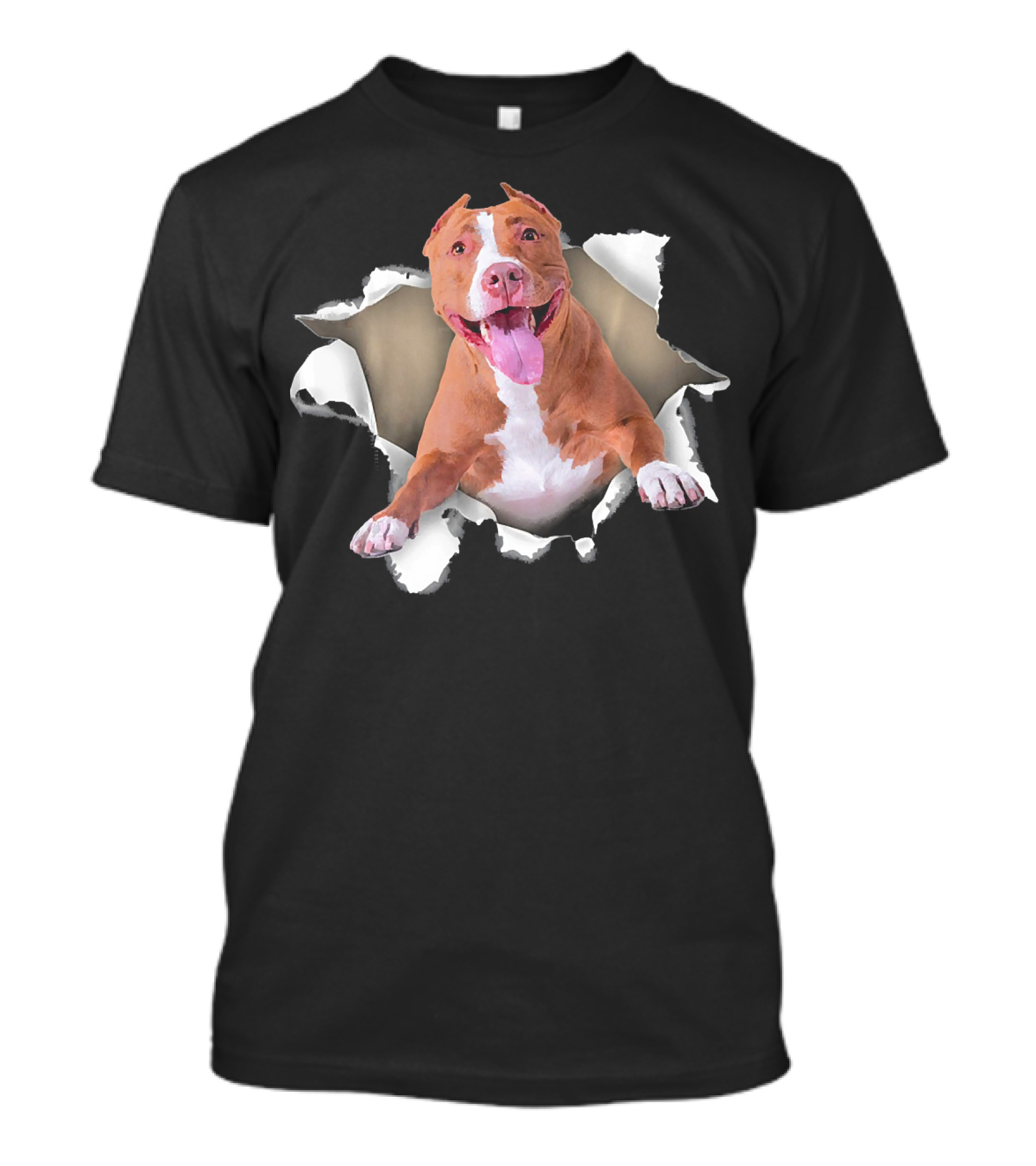 American Pit Bull Terrier Torn Inside Dog T-Shirt
