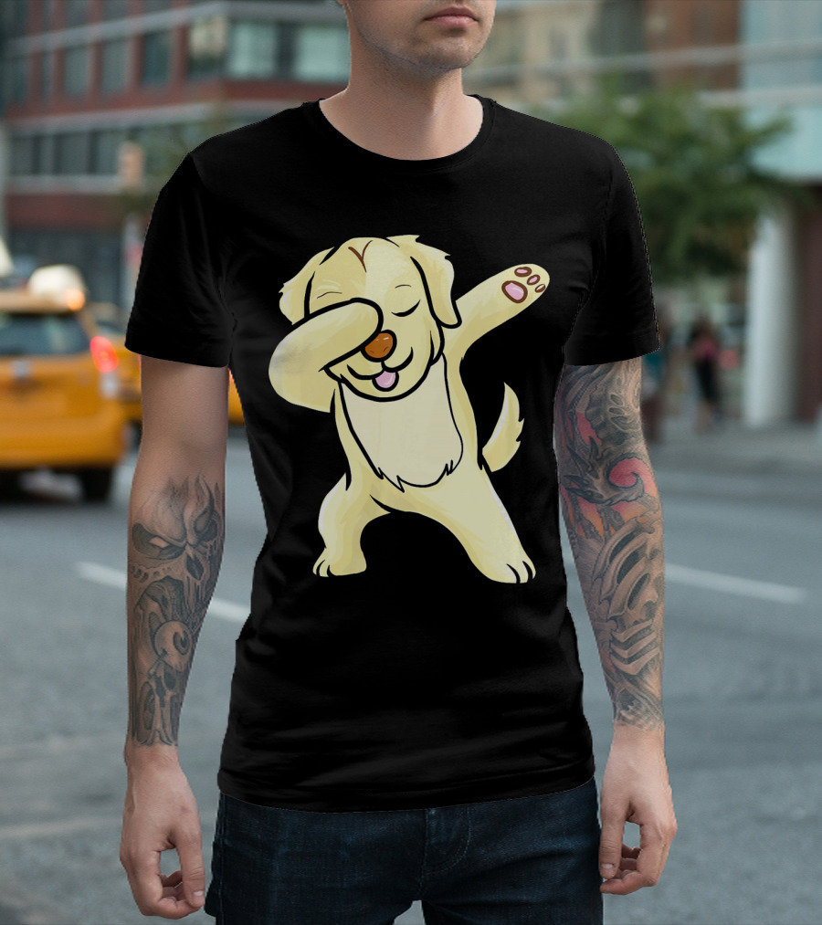 Dabbing Labrador Dog Paw Pose Fun Puppy Dance T-Shirt
