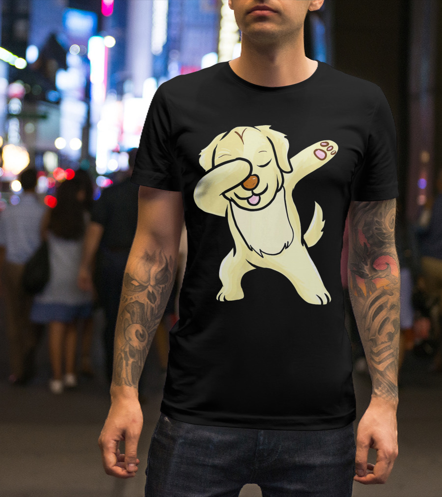 Dabbing Labrador Dog Paw Pose Fun Puppy Dance T-Shirt