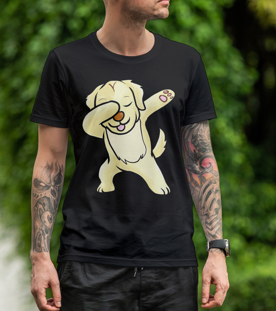 Dabbing Labrador Dog Paw Pose Fun Puppy Dance T-Shirt
