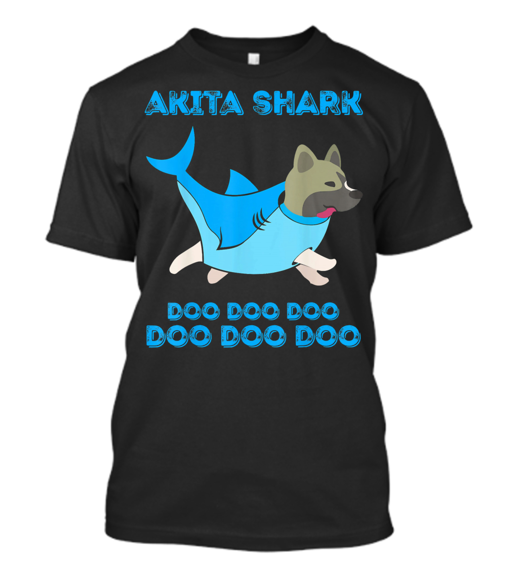 AKITA Shark Doo Doo Doo Doo Doo Doo Dog T-Shirt