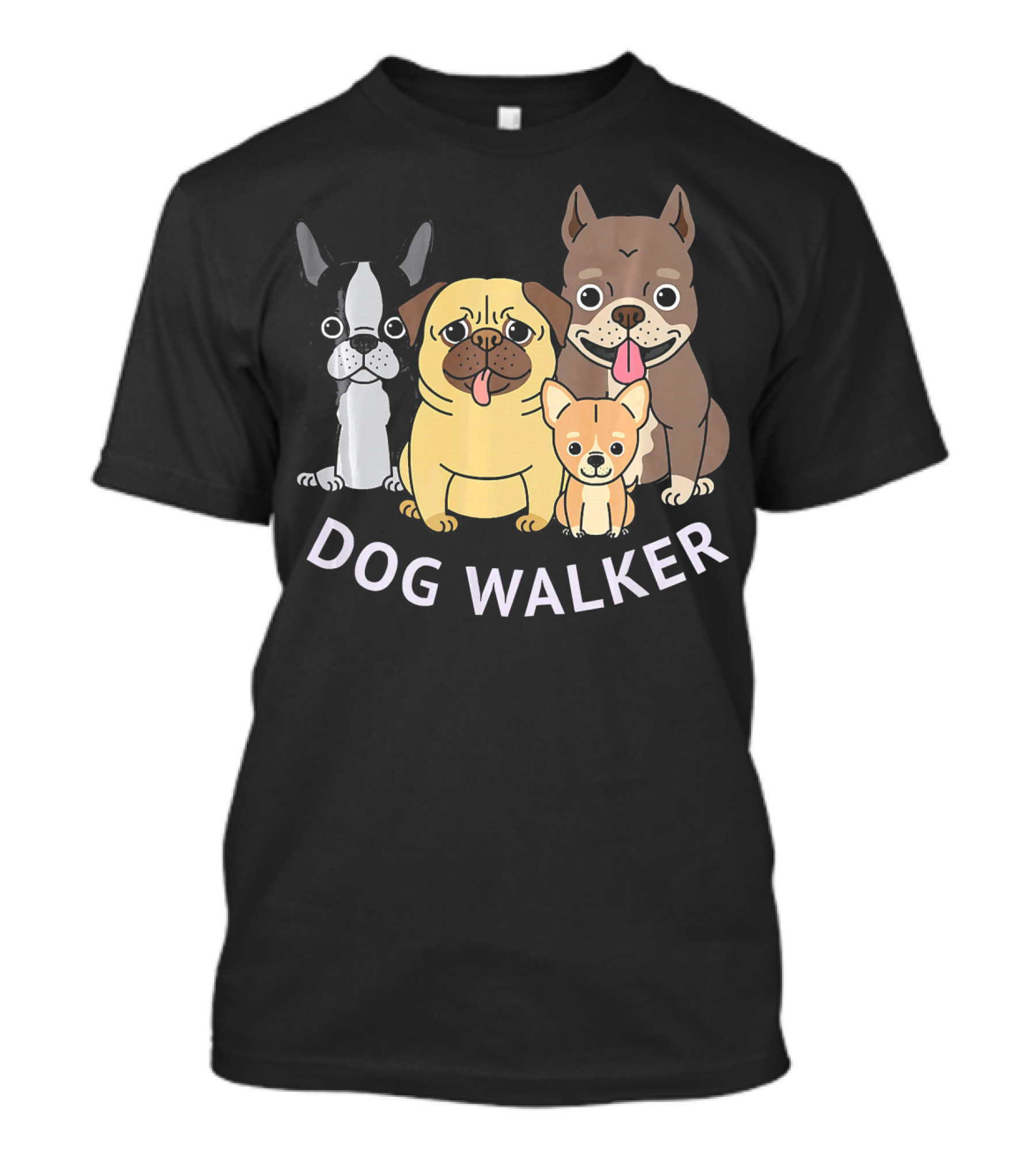 Dog Walker Dog Lover Pit Bull And Other Breeds T-Shirt