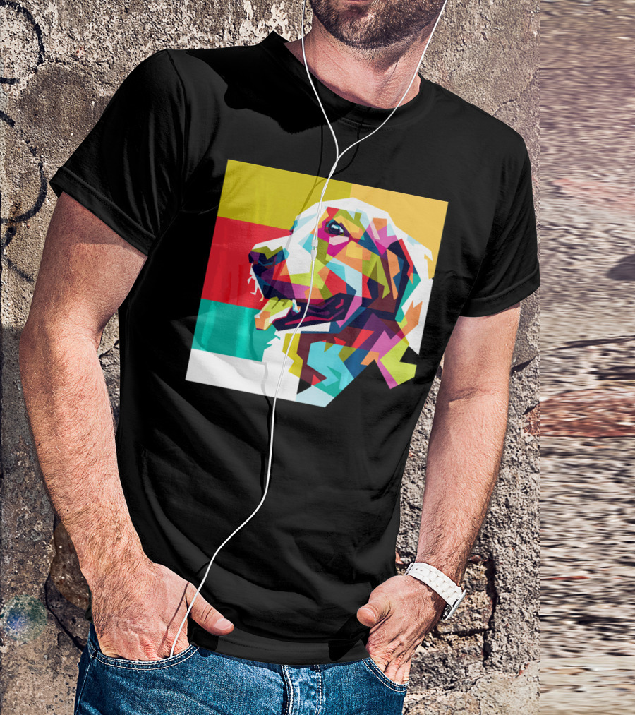 Golden Retriever Colorful Pop Art Golden Dog T-Shirt
