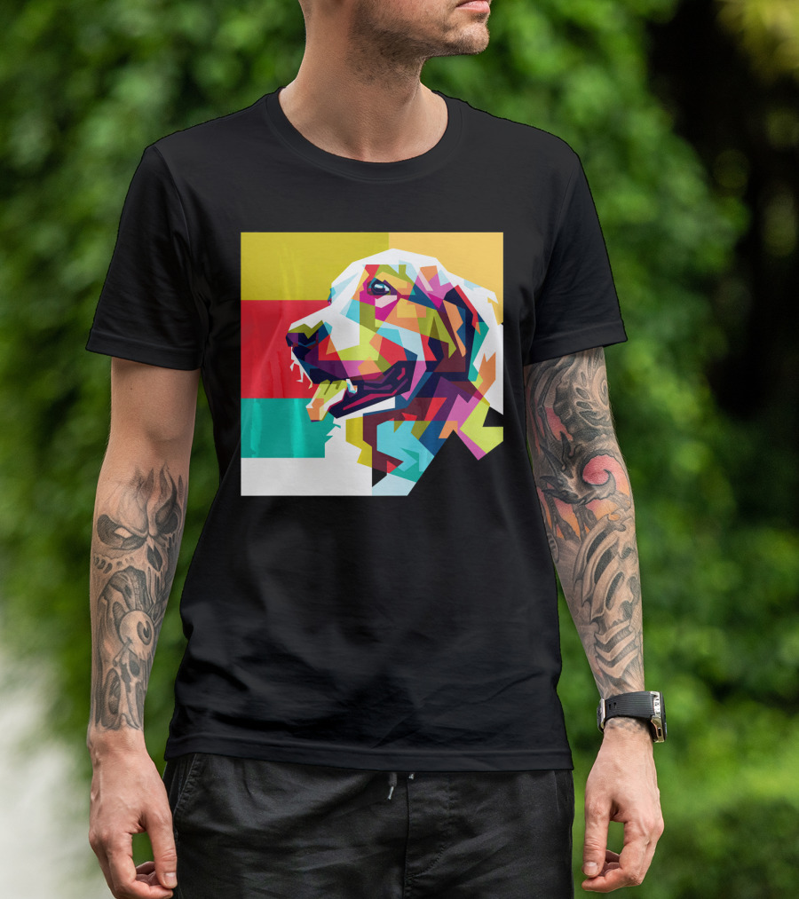 Golden Retriever Colorful Pop Art Golden Dog T-Shirt