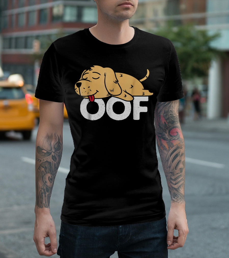 Golden Retriever Oof Internet Vibe Sleeping Puppy T-Shirt