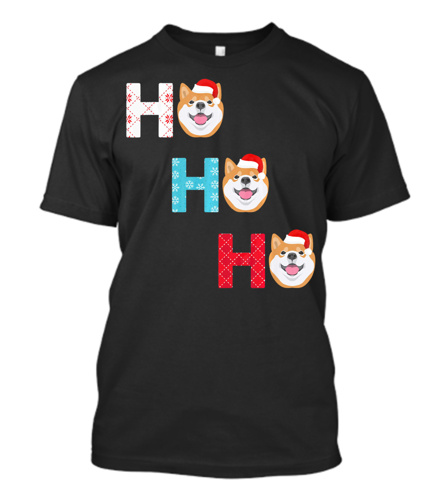 Ho Ho Ho Akita Santa Funny Christmas Dog T-Shirt