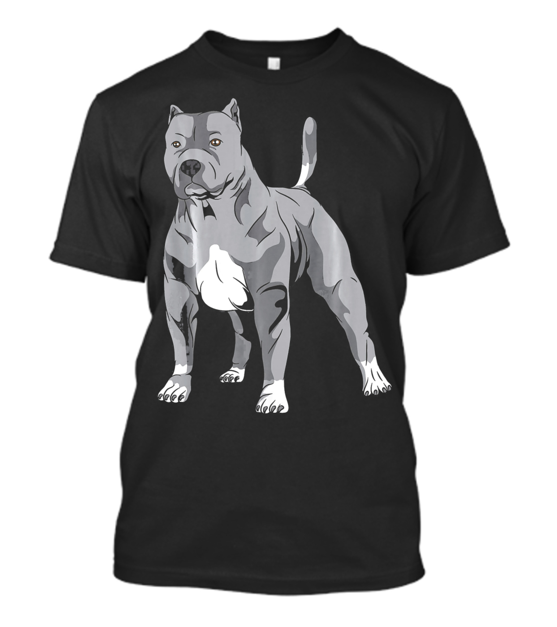 Pit Bull Breed Grey Loyal Companion Dog T-Shirt