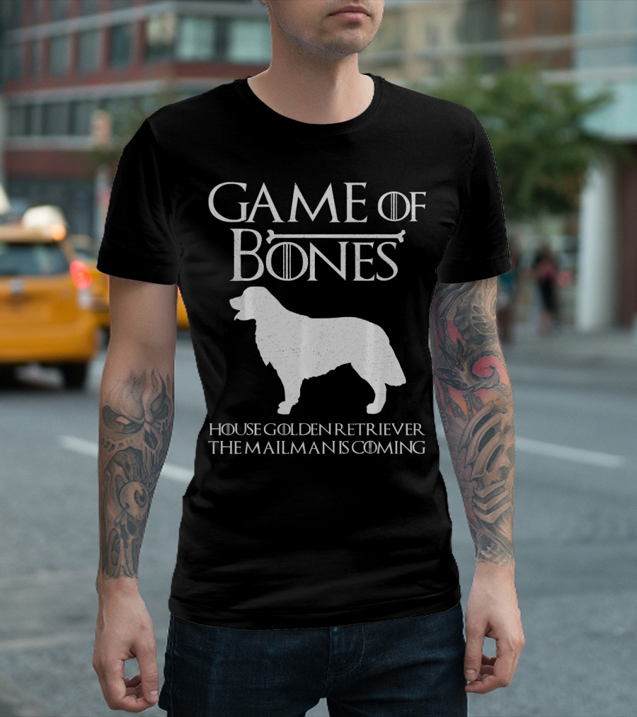 Game Of Bones House Golden Retriever The Mailman Is Coming T-Shirt