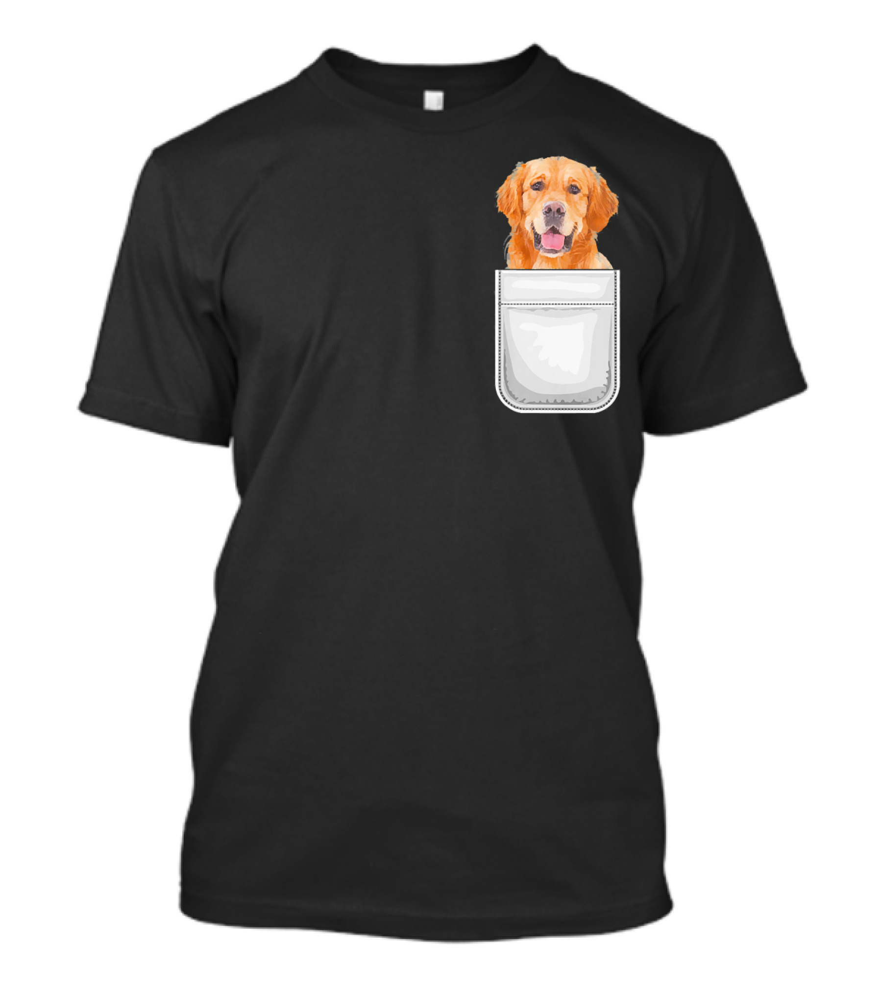 Golden Retriever Puppy Dog In Your Pocket T-Shirt