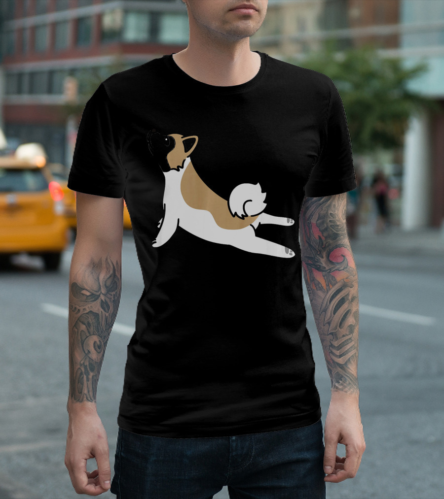 Akita Yoga Pose Funny Dog T-Shirt