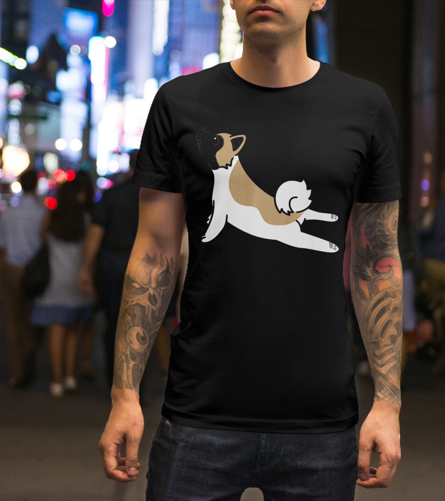 Akita Yoga Pose Funny Dog T-Shirt
