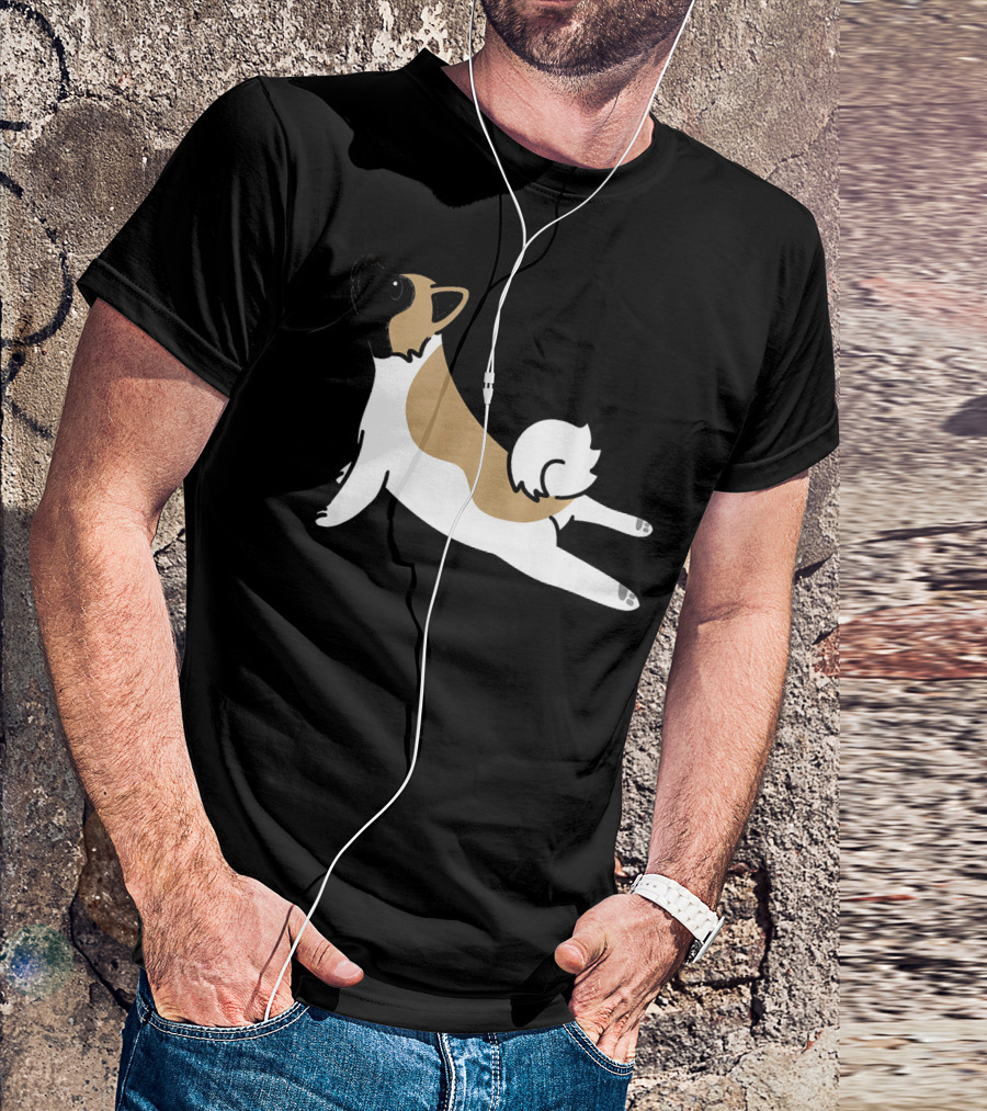 Akita Yoga Pose Funny Dog T-Shirt