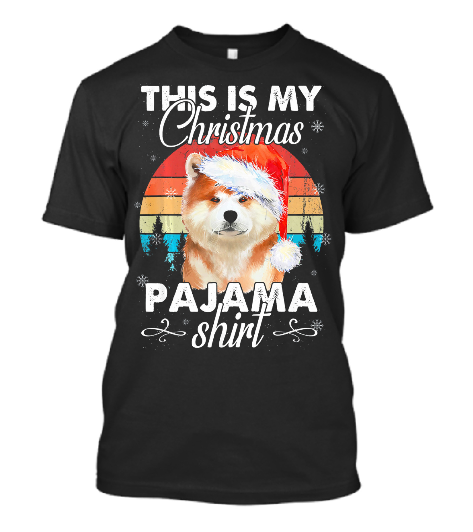This Is My Christmas Pajama Shirt Akita Dog T-Shirt