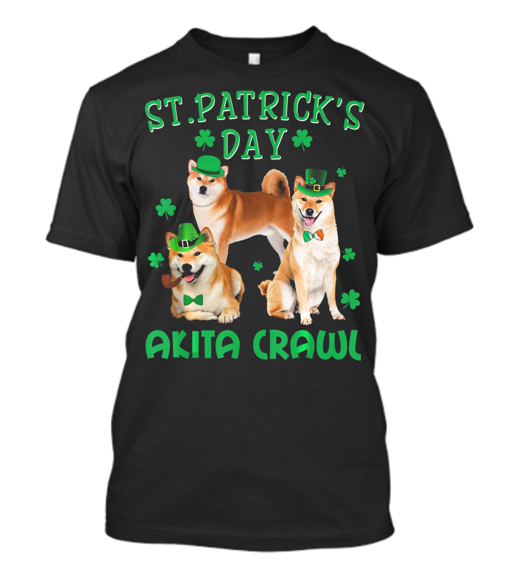 St. Patrick's Day Akita Crawl T-Shirt
