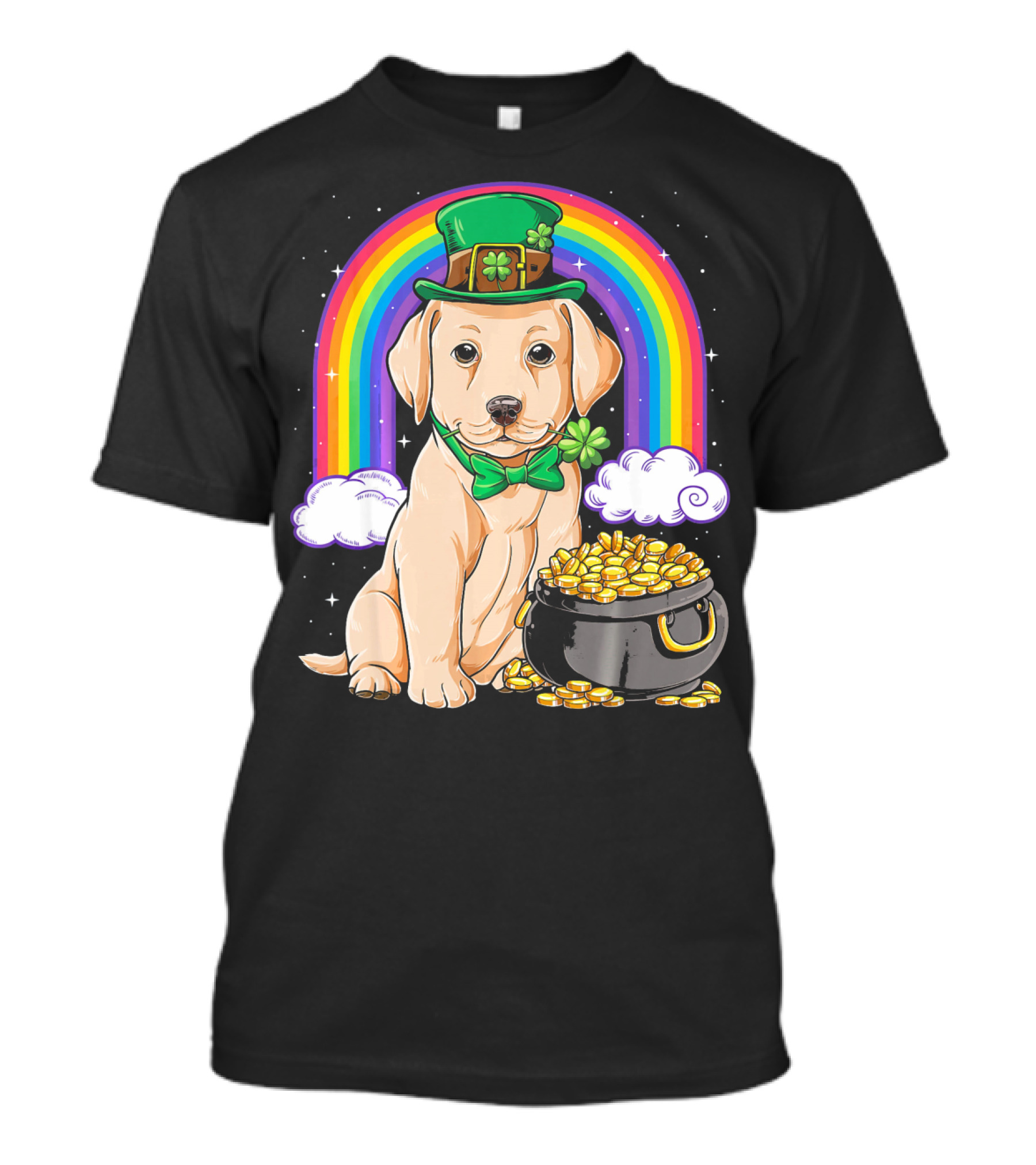 Labrador St. Patrick's Day Rainbow Pot Of Gold T-Shirt