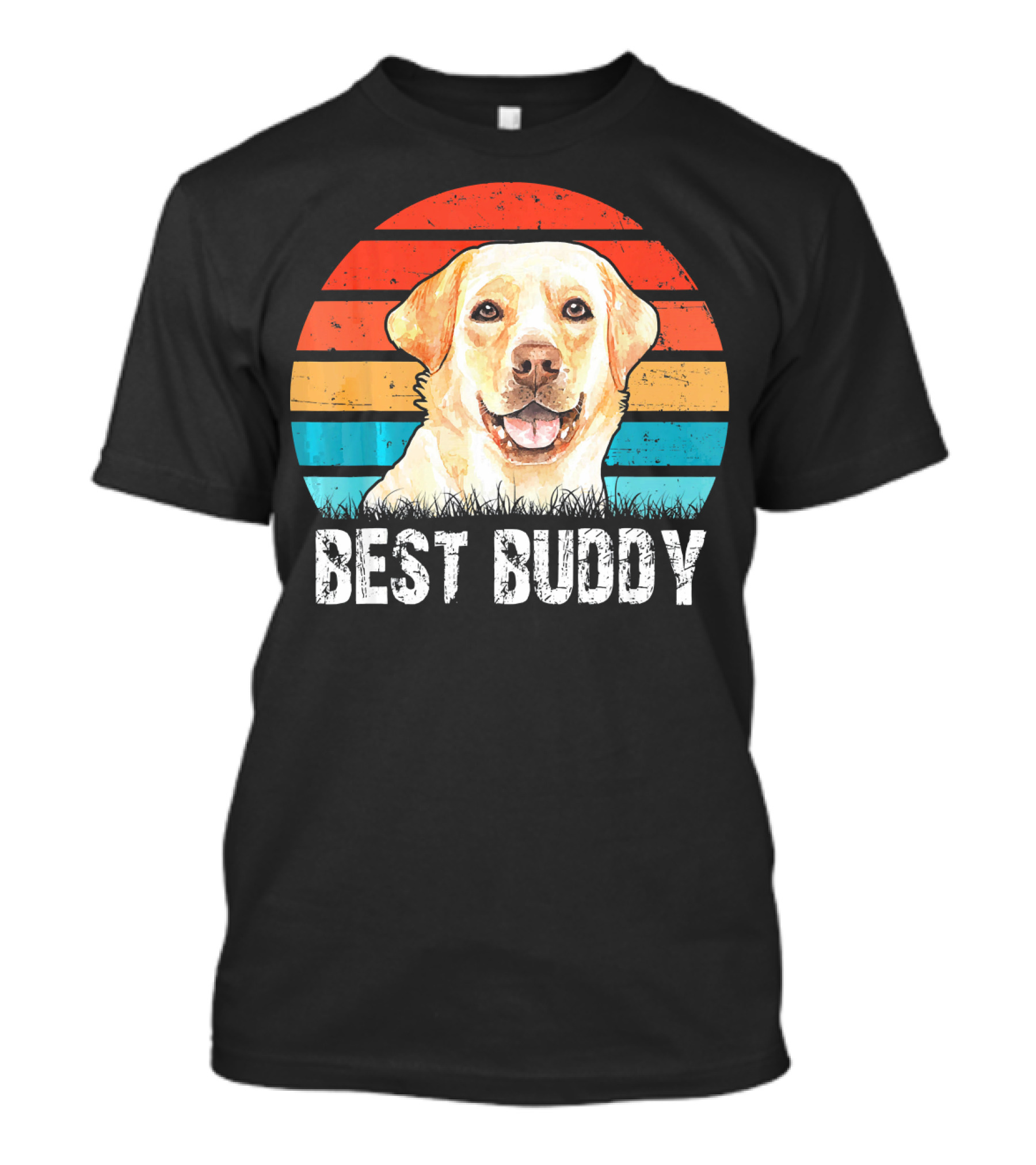 Best Buddy Labrador Retriever Dog Lover Retro Vintage T-Shirt