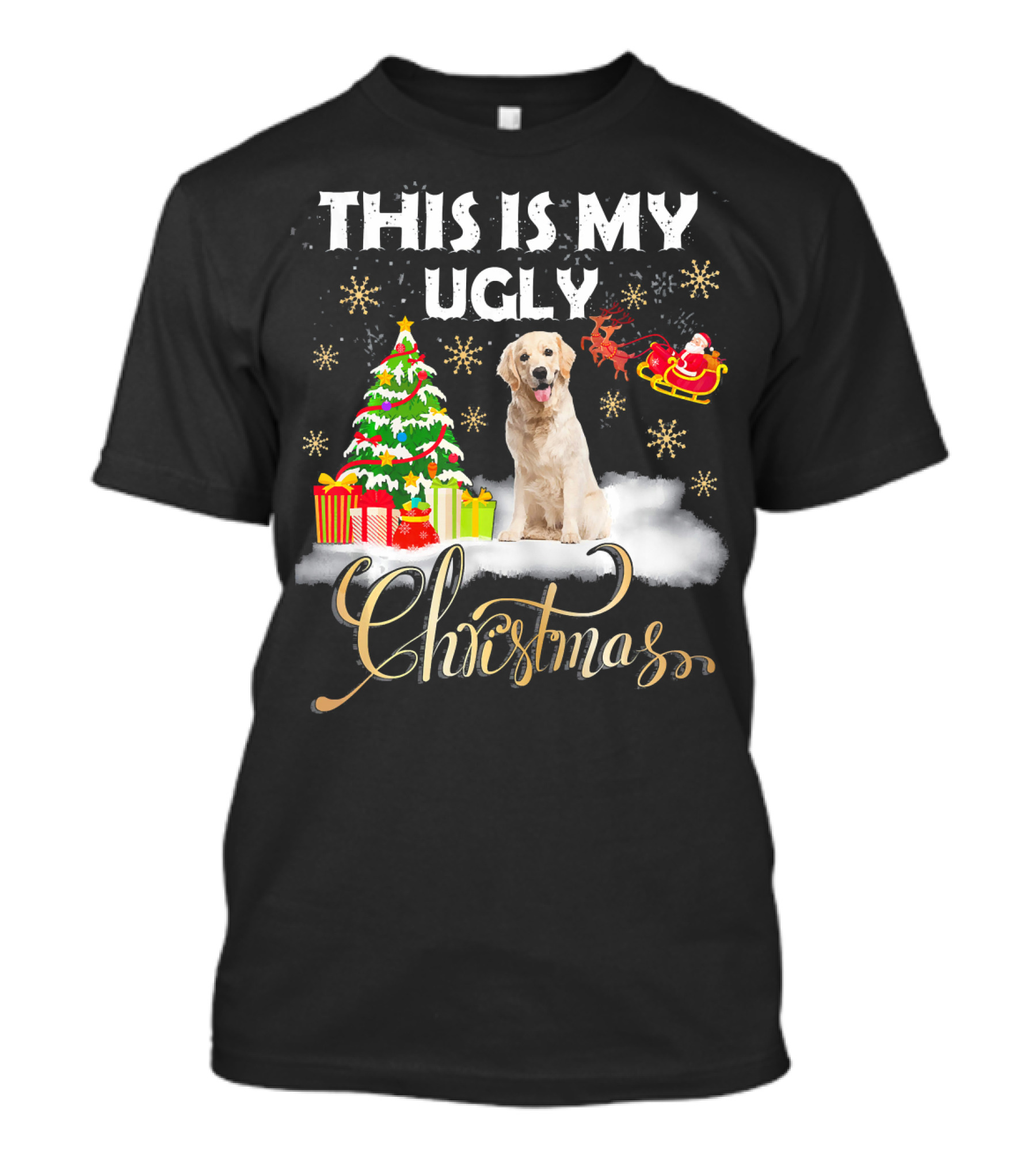 This Is My Ugly Christmas Santa Riding Labrador Retriever T-Shirt