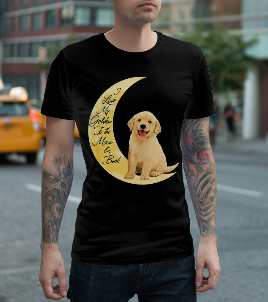 I Love My Golden To The Moon And Back T-Shirt