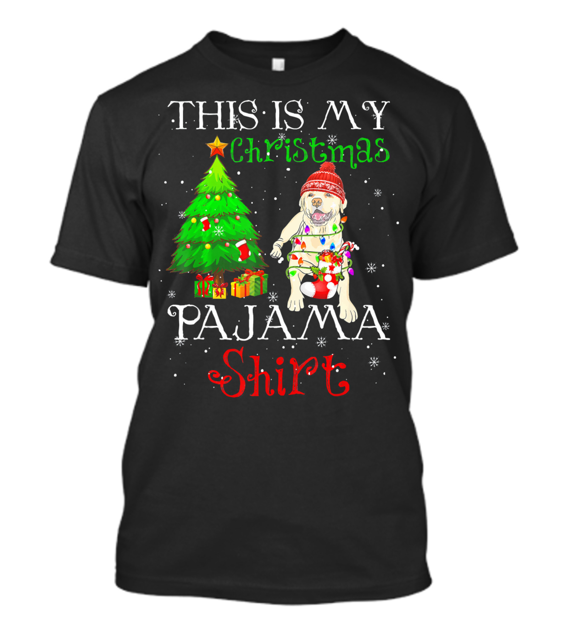 This Is My Christmas Pajama Shirt Labrador Retriever Dog Xmas Tree T-Shirt
