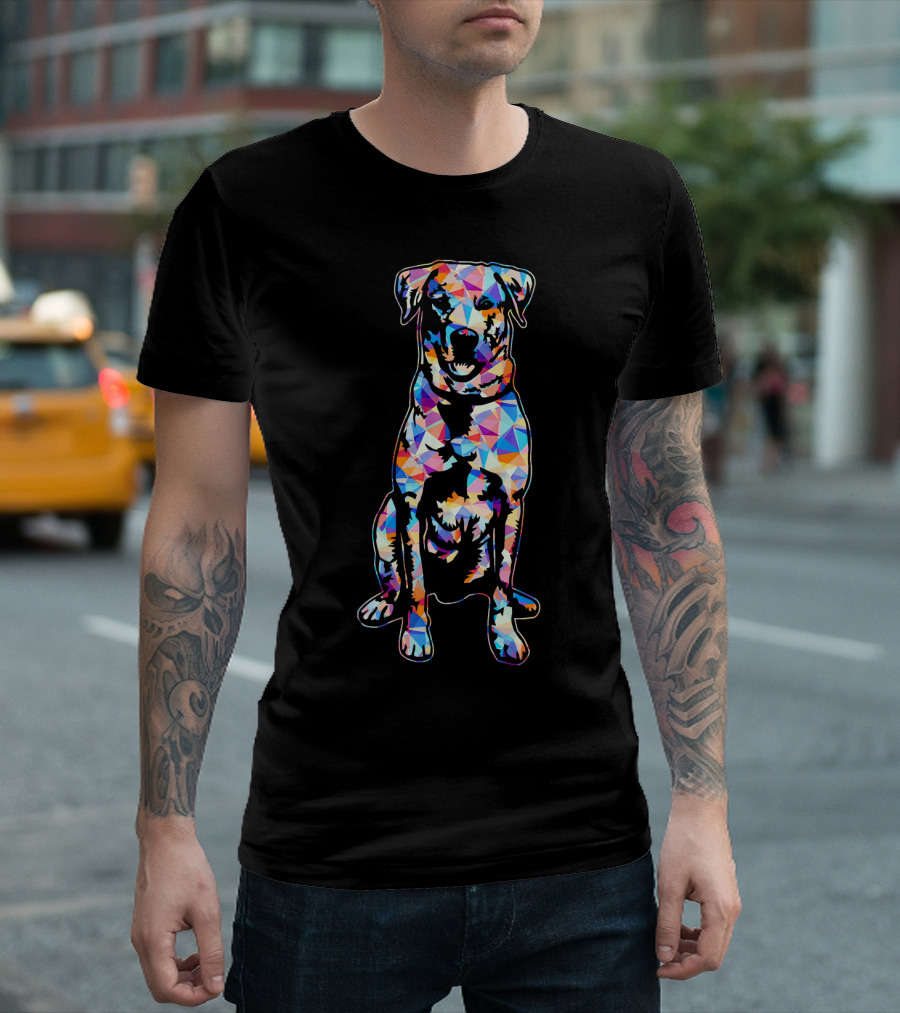 Labrador Retriever Vibrant Geometric Polygon T-Shirt
