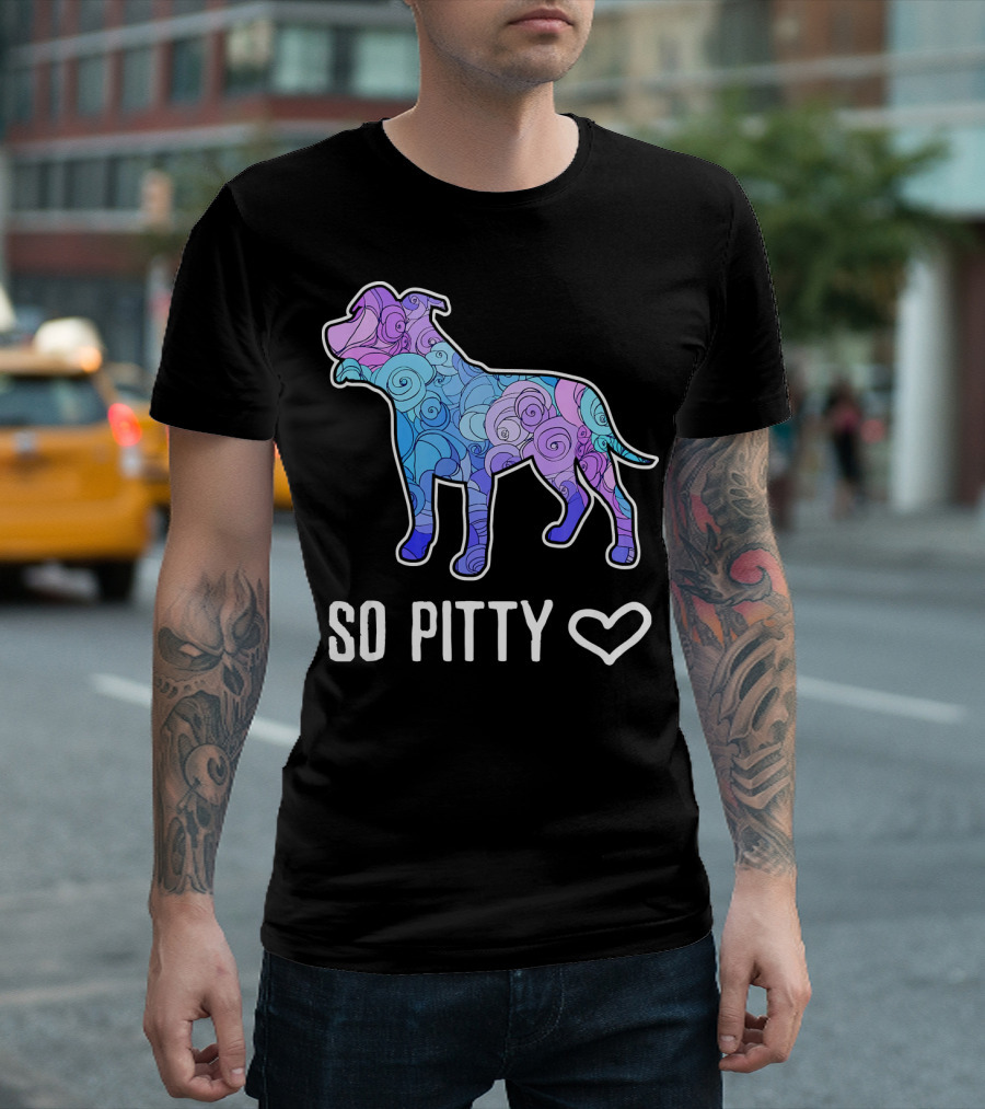 So Pitty Watercolor Pit Bull Heart T-Shirt