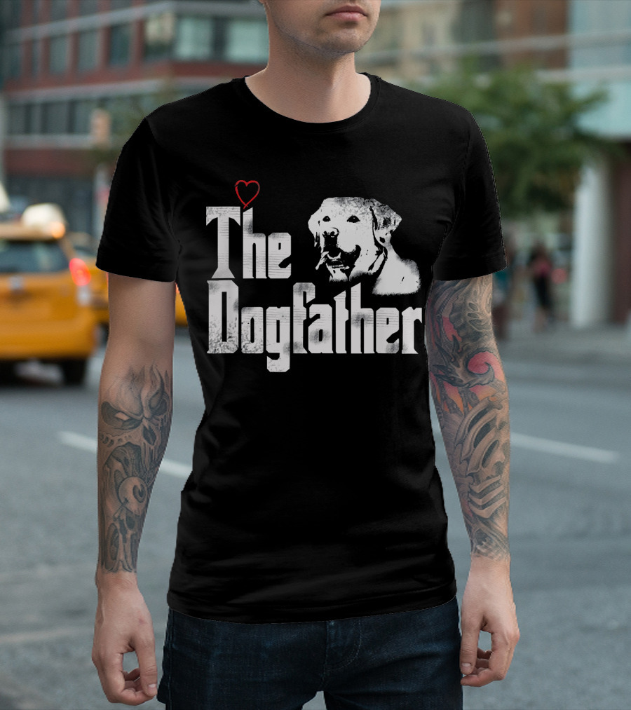 The Dogfather Labrador Dad with Heart T-Shirt