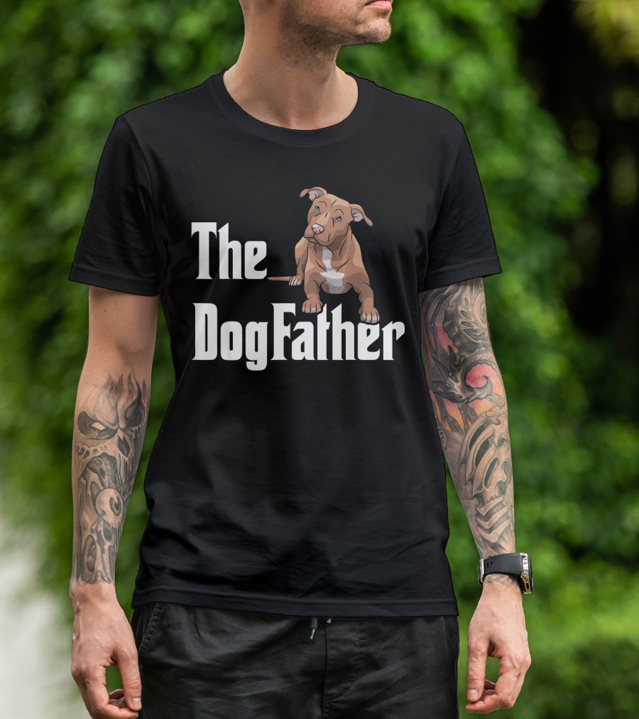 The Dogfather Pitbull Pit Bull Funny Dog Father T-Shirt